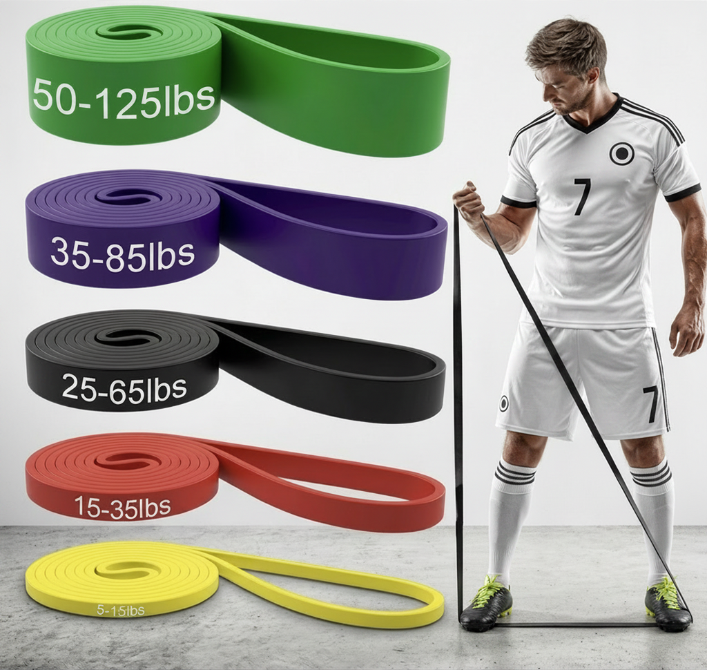 Resistance Bands for Soccer/Football Training — Heavy Duty Latex Set for Speed & Strength