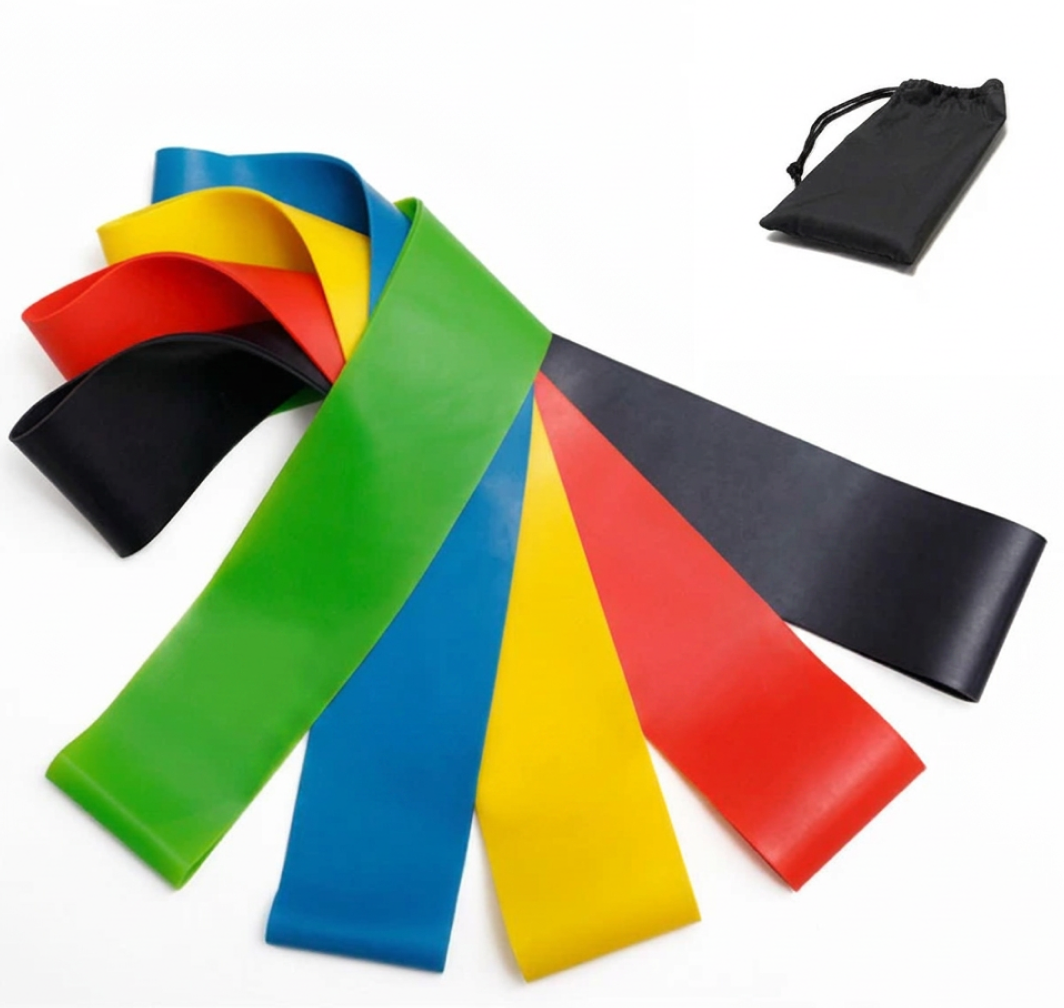Soccer & Football Resistance Bands — Set of 5 TPE Loop Bands 2.3–18kg (5–40lbs) for Training & Fitness