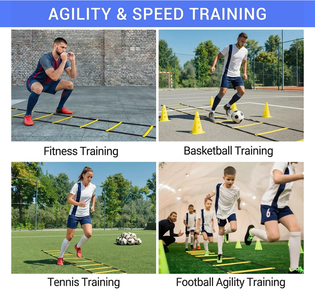 Soccer & Football Agility Ladder — 300cm (10ft) Speed Training Ladder with Nylon Straps