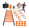 Soccer & Football Agility Training Set — 610cm (20ft) Ladder, Hurdles, Parachute, Cones & Jump Rope