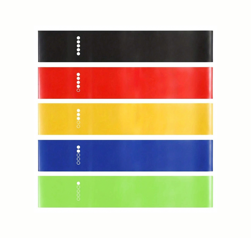 Soccer & Football Resistance Bands — Set of 5 TPE Loop Bands 2.3–18kg (5–40lbs) for Training & Fitness