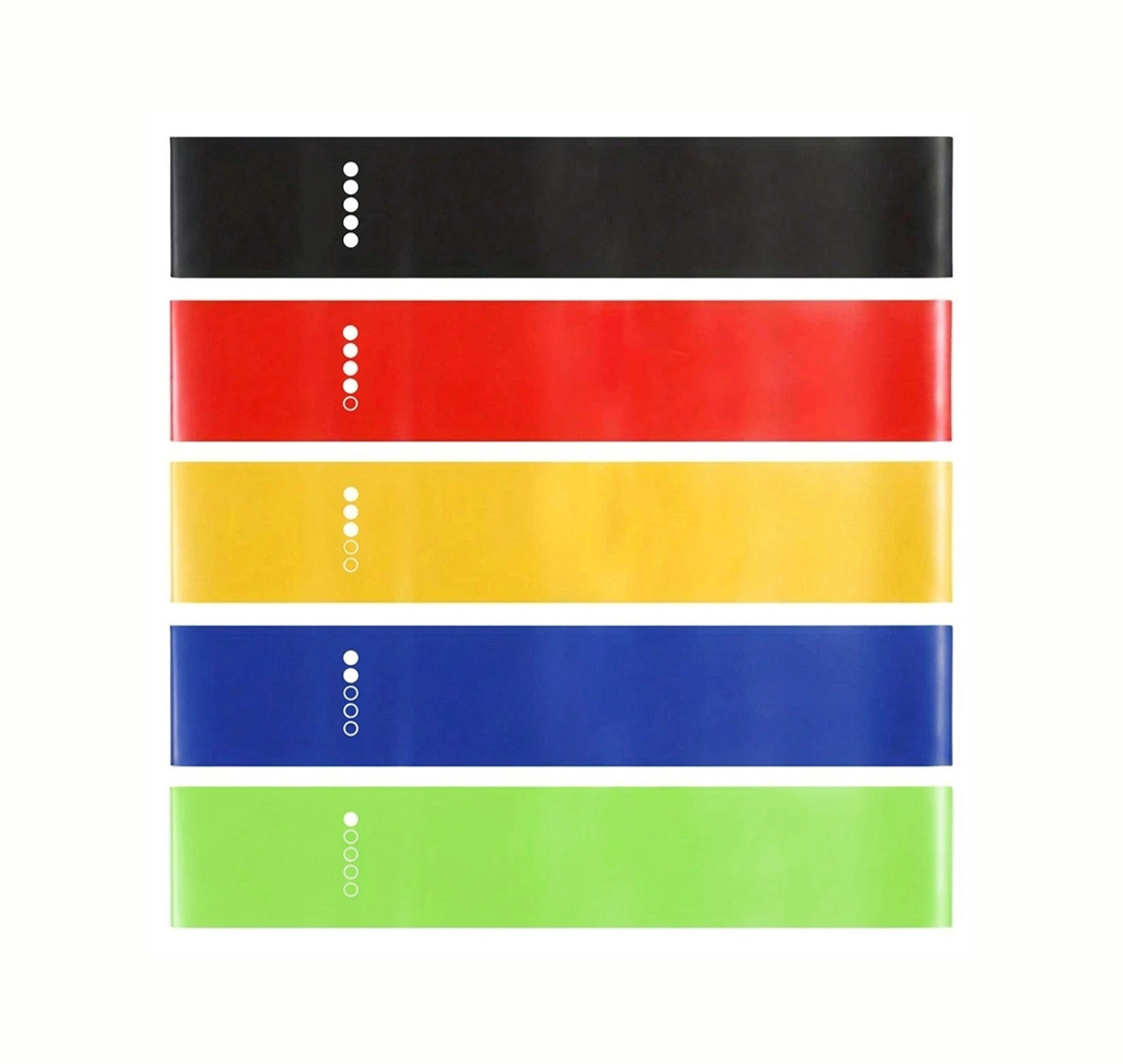 Soccer & Football Resistance Bands — Set of 5 TPE Loop Bands 2.3–18kg (5–40lbs) for Training & Fitness