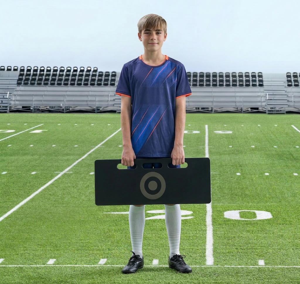 Soccer & Football Rebounder Board — 81×30cm (32"×12") Foldable HDPE Kickback Wall 2 Angles