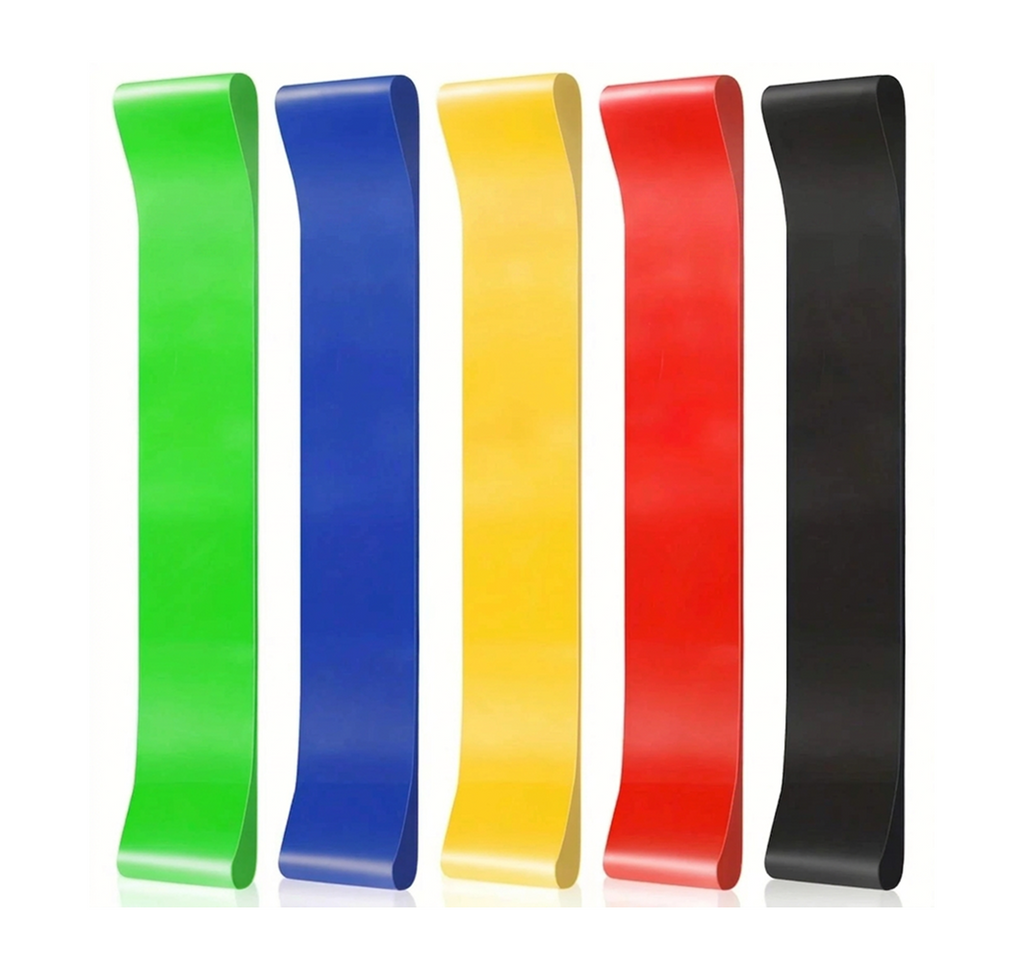 Soccer & Football Resistance Bands — Set of 5 TPE Loop Bands 2.3–18kg (5–40lbs) for Training & Fitness