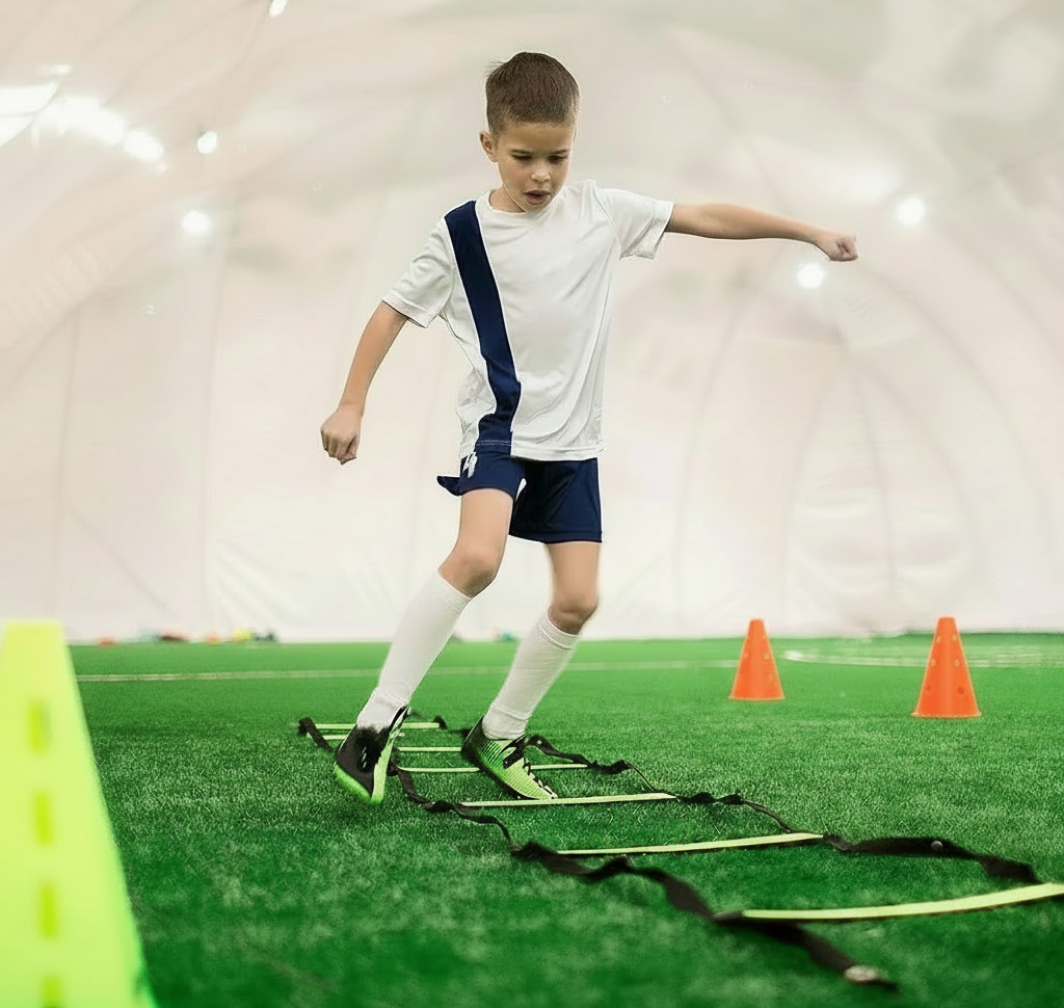 Soccer & Football Training Cones — 12 Pack 18cm (7") Orange Cones with Carry Bag