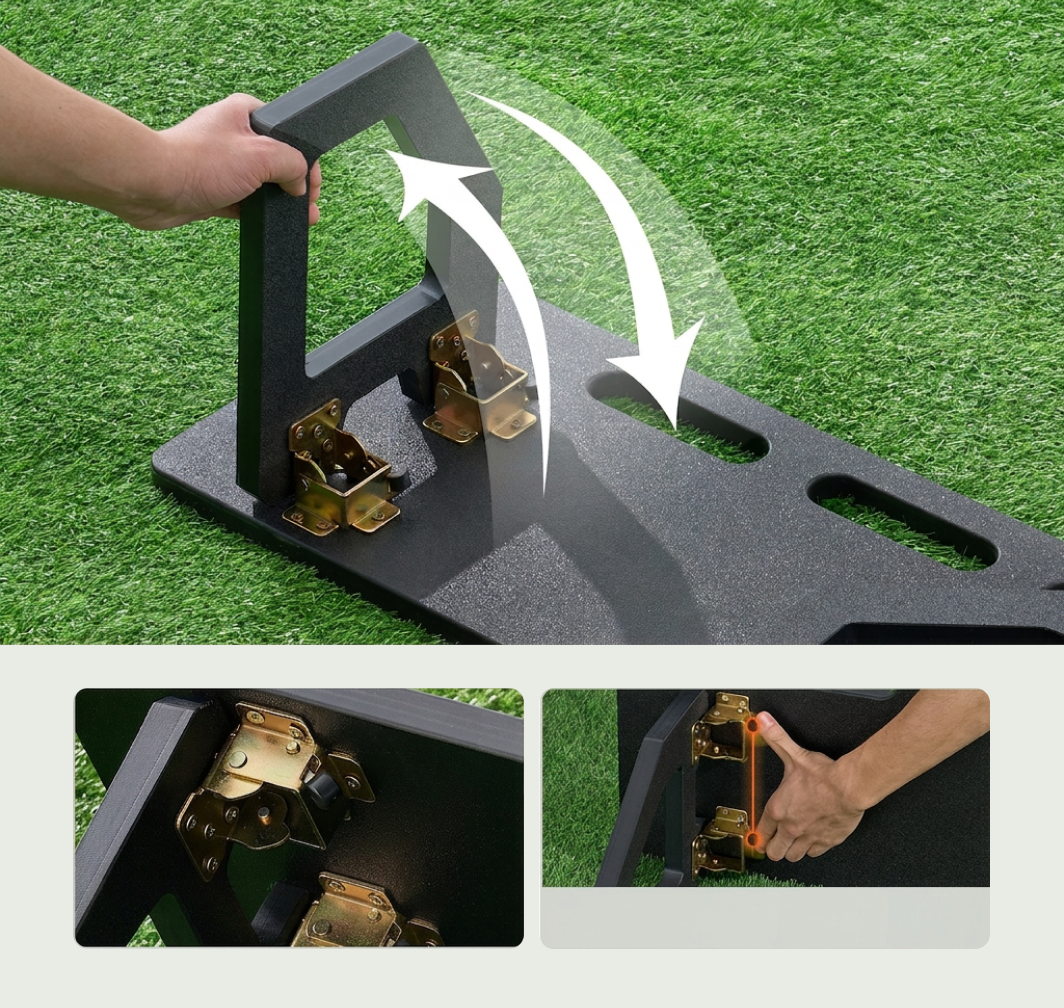 Soccer & Football Rebounder Board — 81×30cm (32"×12") Foldable HDPE Kickback Wall 2 Angles
