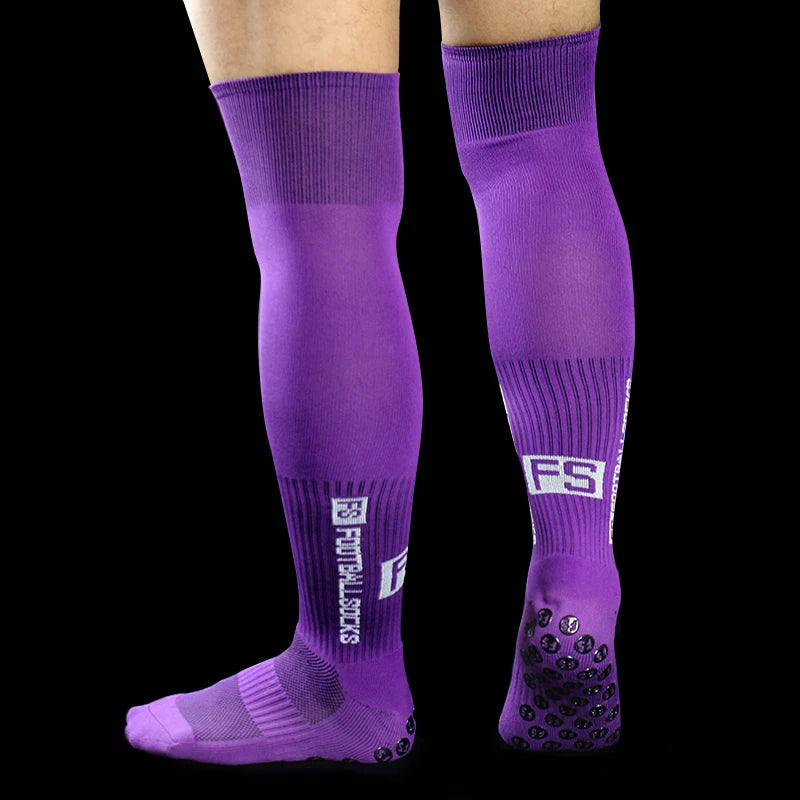 New Long FS Soccer Socks Men Women Sports round Silicone Non-Slip Grip Football Socks