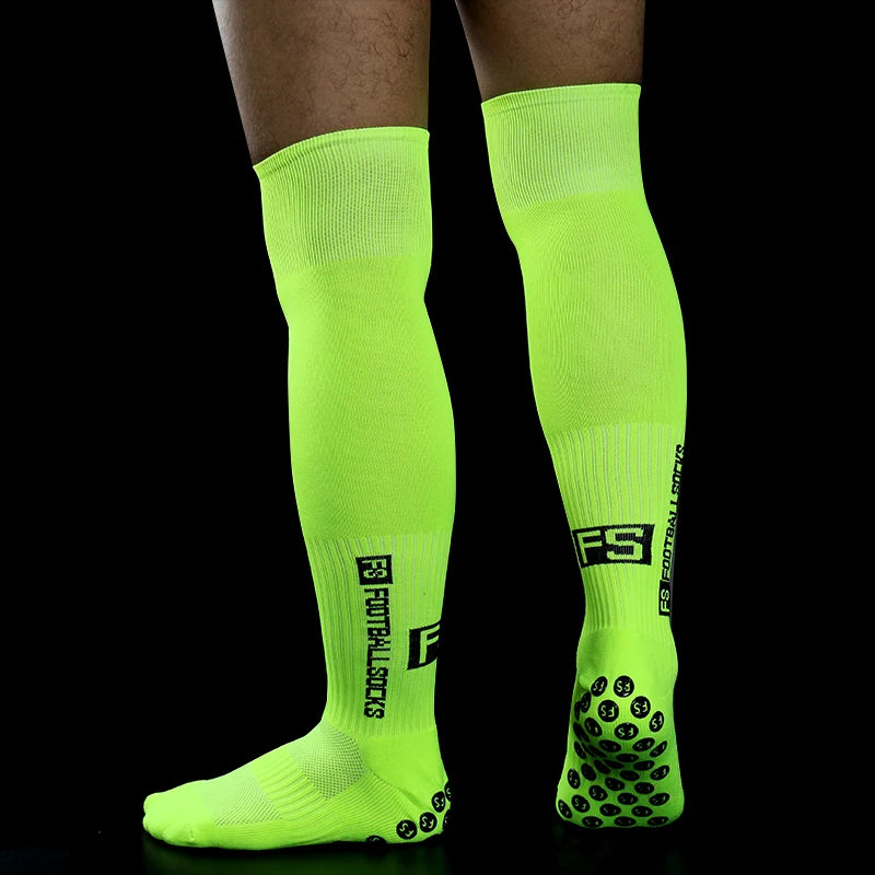 New Long FS Soccer Socks Men Women Sports round Silicone Non-Slip Grip Football Socks
