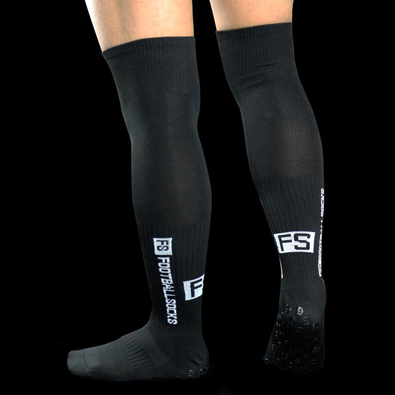 New Long FS Soccer Socks Men Women Sports round Silicone Non-Slip Grip Football Socks