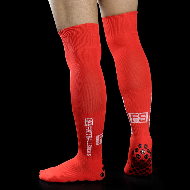 New Long FS Soccer Socks Men Women Sports round Silicone Non-Slip Grip Football Socks